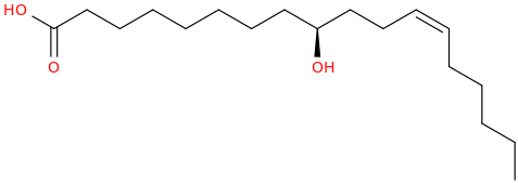 12 octadecenoic acid, 9 hydroxy , (9s,12z) 